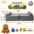 RIWI® 2-in-1 Spielsofa & Aufbewahrungs-Set
