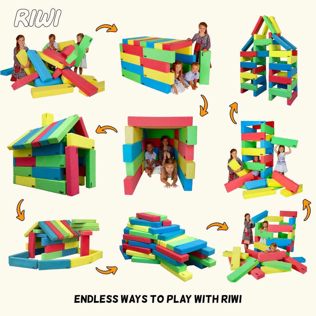 RIWI XXL Bausteine - Riesengroße Soft Bausteine für Kinder – RIWI buildit