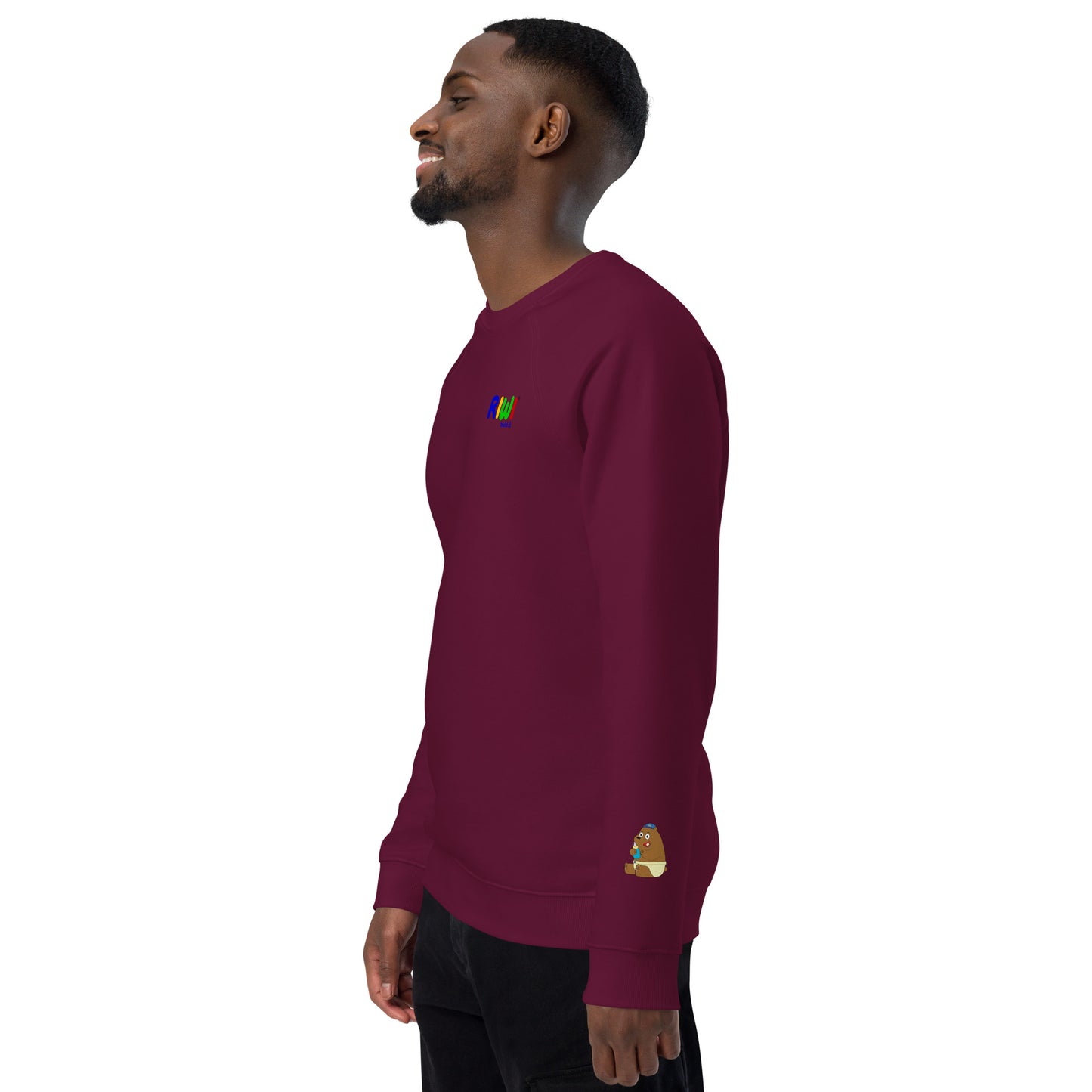 RIWI® Unisex Organic Raglan Sweater voor volwassenen