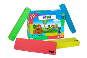 24 Blocs De Construction En Mousse RIWI XXL – 71x20x10 Cm, Certifiés TÜV, Lavables, Pour Créativité Et Motricité Des Enfants